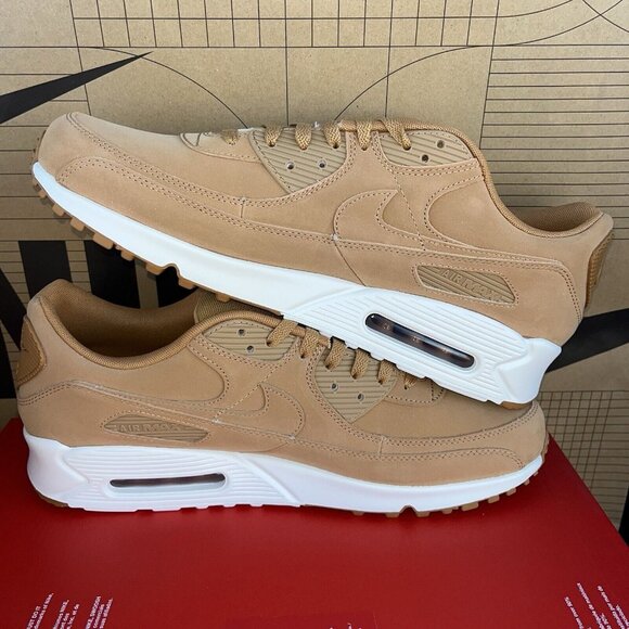 Nike Air Max 90 Premium 'Flax Sail' Wheat HJ3153-200 Men's Size 10 - Picture 2 of 6